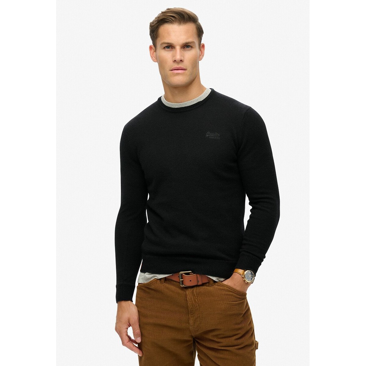Superdry Slim trui met ronde hals Essential