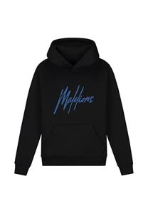 Malelions Junior Striped Signature Hoodie | Black/Cobalt