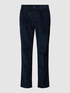 Marc O'Polo Tapered fit corduroy broek met vaste bandplooien, model 'Osby'