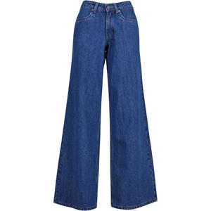Urban Classics Dames denim mid rise wijde jeans
