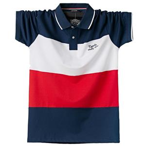 Marc Heren T-shirt Auto Logo Jaguar Afdrukken Persoonlijkheid Slim Fit Shirt met korte mouwen Sport Casual poloshirt 2XL blauw