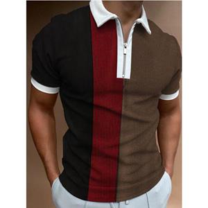 Haojun Gestreept poloshirt voor heren, zomers, casual en comfortabel. S