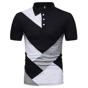 ForYourBeauty Heren poloshirt met korte mouwen en reverskraag met reverskraag Golfkleding Heren poloshirt met casual rits M
