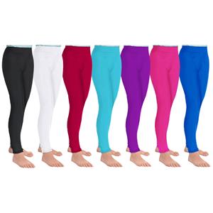 IEFiEL Stijlvolle schaatskleding voor kinderen, elastische tailleband, elastische dans, lange broek, legging 5-6 Years zwart