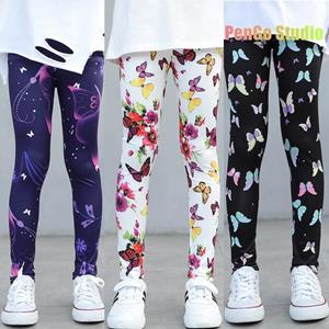 Janezhi 2T -12T meisjesleggings lente en herfst dunne kinderstretch bedrukte broek Koreaanse kinderbroek zomerkleding 160