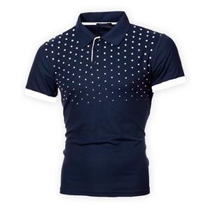 MAO MAO DIAN Golfpoloshirt voor heren, slank T-shirt met korte mouwen, knopen, casual losse zomertopjes M zwart