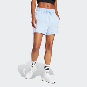 adidas - Women's 3 Stripes Single Jersey Shorts - Short, wit/grijs