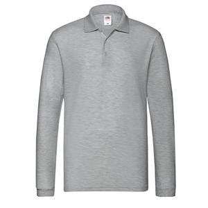 Fruit of the Loom Mens Premium Heather Long-Sleeved Polo Shirt M