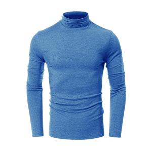 NK-Fashion-9 Herfst- en winteronderhemd voor heren met hoge hals, T-shirt met lange mouwen, effen kleur S groen
