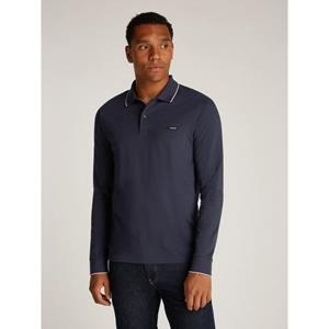 Calvin klein Polo met lange mouwen, stretch piqué