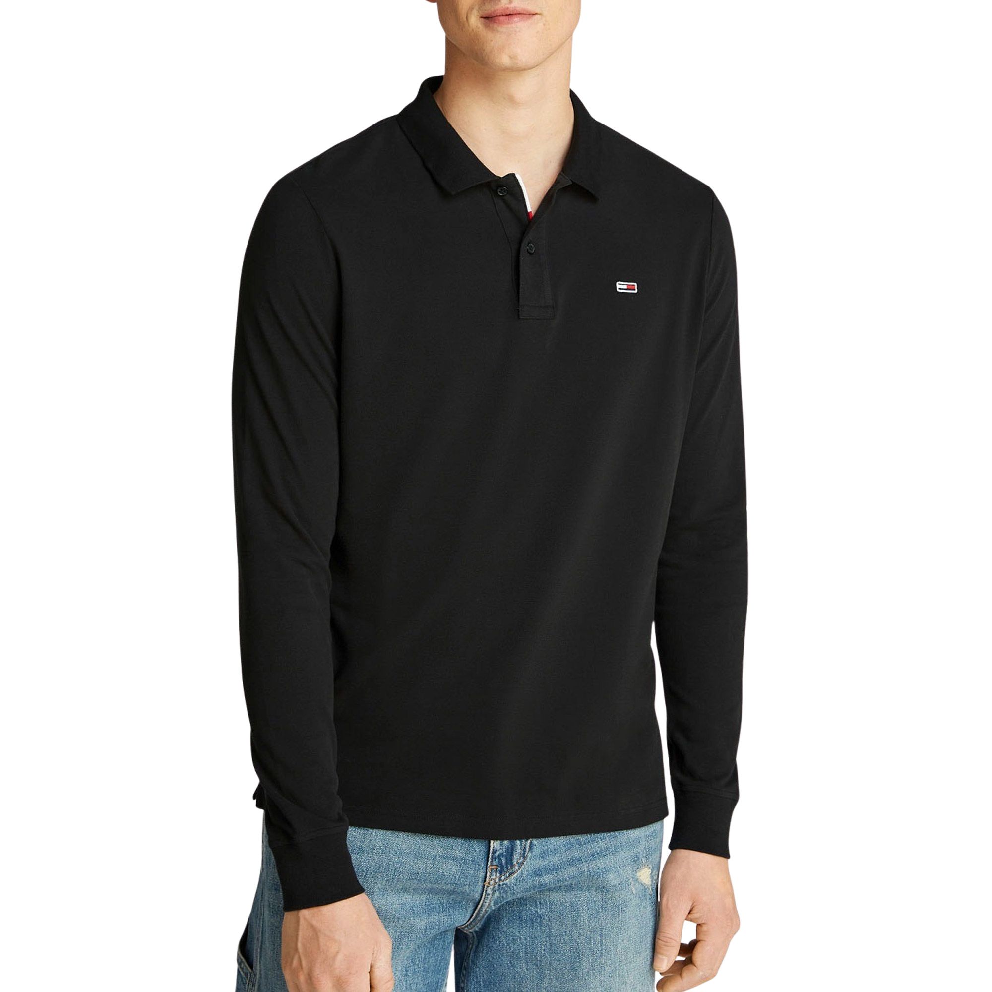 TOMMY JEANS Poloshirt TJM SLIM PLACKET POLO LS EXT