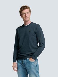 No Excess Pullover crewneck 2 coloured melang navy