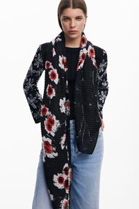 desigual Klaprozen sjaal - BLACK