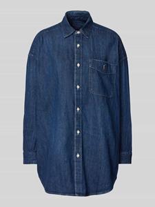 Regular fit jeansblouse met borstzak