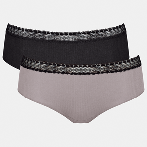 Sloggi GO Ribbed 2-Pack hipster slip, multicolour