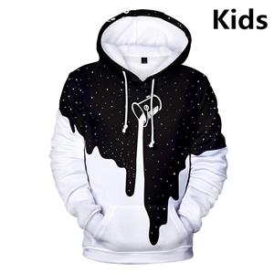 ETST WENDY 011 3 tot 14 jaar kinderhoodie zwart gieten melk sterrenhemel 3d emmer hoodies sweatshirt tie geverfd kinderkleding jongen / meisjes trui 100