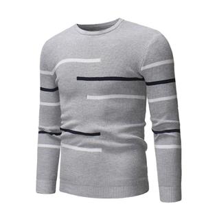 Mi-Fashion Lente/herfst nieuwe trui Heren Tri Color Splice Knitwear Slim Fit dunne modetrend trui M beige