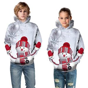 ETST WENDY 011 5-14 jaar Jongens Hoodies Meisjes Trui Herfst 3D Sneeuwman Print Tieners Kerstmis Halloween Cadeau Nieuw Kinderen Sweatshirt Jas 100