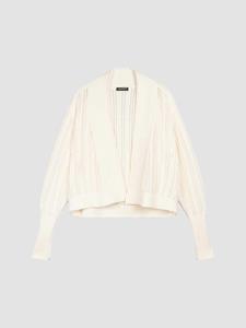 REPEAT cashmere Kort ajourvest van merinowol