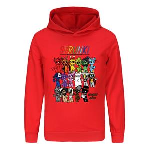 WIN QUEEN Kinderen 3D hoodie Sprunki pullover Kinderen Trui 170cm oranje