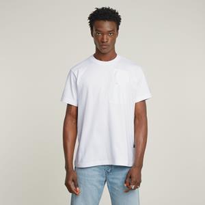 G-Star RAW Outdoor Woven Pocket Loose T-Shirt - Wit - Heren
