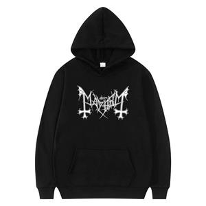 WE BELIEVE Heren Hooded Dames Persoonlijkheid Sweatshirt Vintage The True Mayhem Hoodies Tops Punk Y2K Hoodies Winter Jogging Top XS zwart