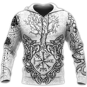 ETST 07 Sweatshirts 3D Print Vikings Klassieke Wolf heren Hoodies Jas Lente Herfst Mode Truien Hip Hop Punk Oversized Clo M