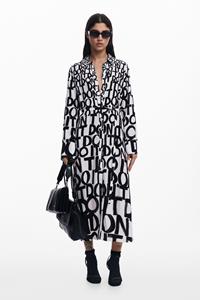 desigual Midijurk met letters - WHITE