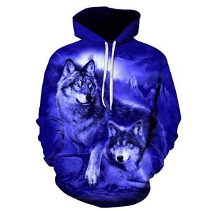 Xiao Xiang Lente Herfst Mode Heren Hoodies 3D Wolf Print Losse Sweatshirt Voor Mannen Streetwear Hoody Grappig Casual Merk Trui Trainingspak 4XL