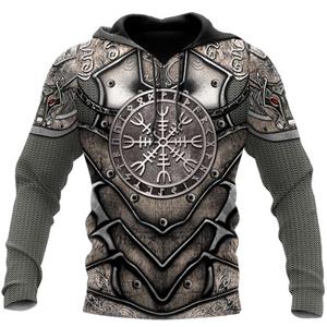 TIP723 Lente Herfst Mode Retro Mannen Hoodies Viking Wolf En Dragon Tattoo 3D Gedrukt Heren Sweatshirt Unisex Lange Mouwen Truien L