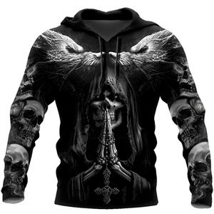 TIP723 3D Print Schedel Grafische Heren Hoodie Mode Unisex Sweatshirt Lente Herfst Streetwear Oversized Truien Casual Herenkleding XL