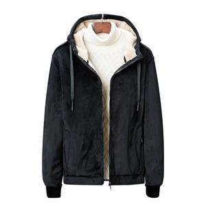 MJ-Fashion Winter Heren Plus Fleece Hoodie Dikker Capuchon Losse Plus Size Warme Top L