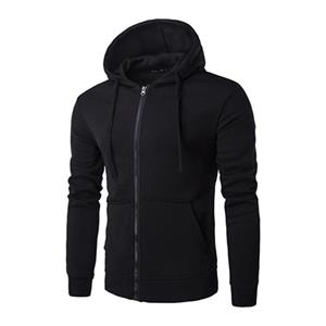 HerSight Herenhoodies Lente Herfst Casual Hoodie Heren Tops Mode Slanke Rits Sport Effen Kleur Eenvoudige herenhoodies M donkergrijze kleur