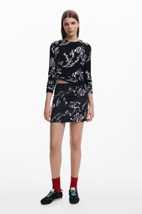 desigual Minirok met letters - BLACK