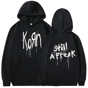 TENJINGE Trendy Korn Muziek Concert Rock Band WORLD TOUR Hoodie Heren Vintage Metal Gothic Oversized Sweatshirt Punk Hip Hop Hoodies Streetwear L