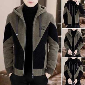 Majieni Herfst Winter Heren Jas Met Capuchon Kleuraanpassing Dikke Losse Zachte Trekkoord Ritssluiting Vest Lange Mouw Warme Plus Size Herenjas 4XL zwart