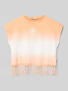 Garcia T-shirt met gerafelde zoom