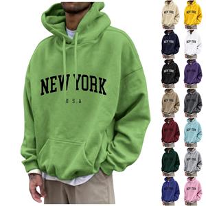 Xingben Two Los bedrukt sweatshirt met capuchon voor heren Casual mode-sportsweatshirt voor heren M zwart