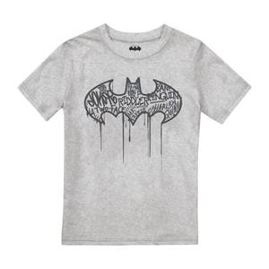 Batman jongens logo graffiti T-shirt 5-6 Years grijs
