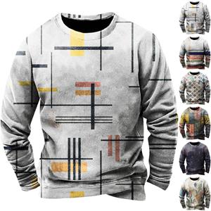 YiGeiWoLiGiaoGiao Heren sweatshirt met print, buiten, etnisch bedrukt, losse lange mouwen XXL