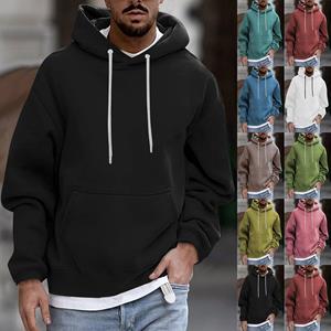Constantine Heren effen kleur pluche warme jas fleece trui casual jas zak trui herfst winterjas XXXL roze