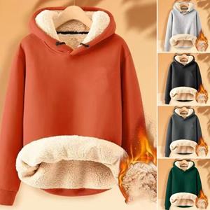 Kaileflf Heren trui gewatteerd warm houden verdikte heren wintersweater met capuchon buitenkleding M