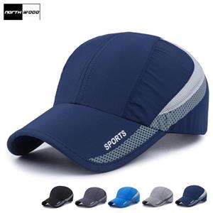 [NORTHWOOD]Zomerpet Heren Sport Baseball Cap Dames Zonnepet Ademende Papa Hoed Sport Snapback Cap 56-60cm zwart