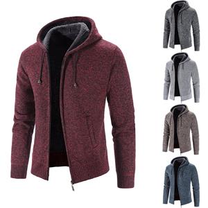 Baby cheetah Herenmode Vrije tijd Lange mouwen Warme effen kleur Capuchonjassen Tops L blauw