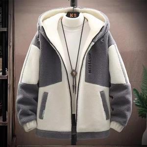 LIngzhi Fleecejas Heren Losse Katoenen Heren Gewatteerde Jas Plus Size 6XL grijs