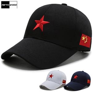 [NORTHWOOD]De Nationale Vlag van China Baseball Caps voor Mannen Vrouwen Rode Sterren Cap Dad Hat Trucker Cap 56-60 cm blauw