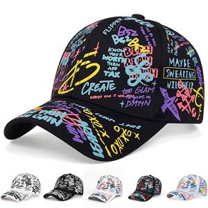 Baseball Cap Graffiti Zon Hip Hop Cap Vizier Lente Hoed Mannen Verstelbare Snapback Katoenen Cap Voor Vrouwen Mannen Hoeden beige