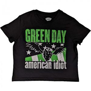 Green Day Dames/Dames American Idiot Wings Crop Top S zwart