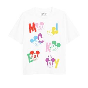 Disney meisjes Mickey Mouse Letter T-shirt 5-6 Years wit