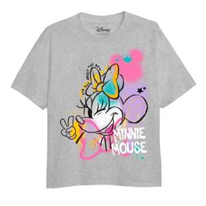 Disney meisjes Minnie Mouse Spray stencil T-shirt 9-10 Years grijs